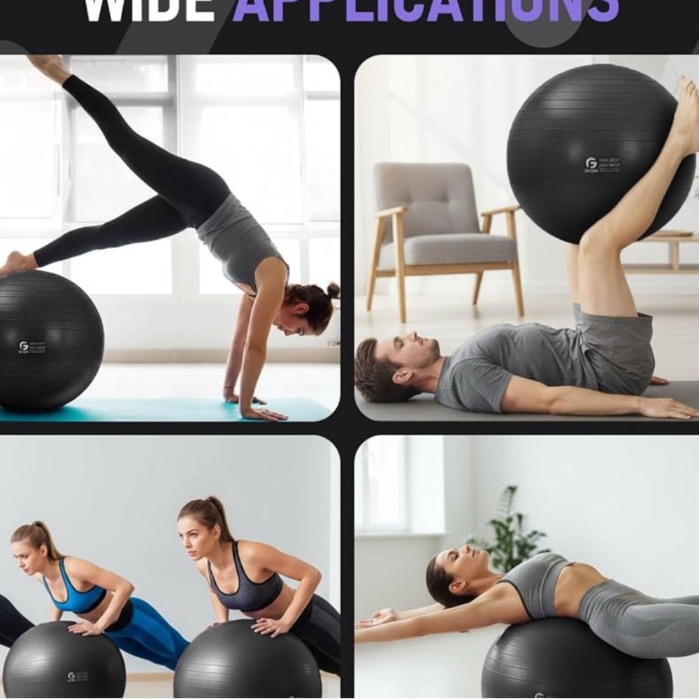 Black Exercise Ball - image 1